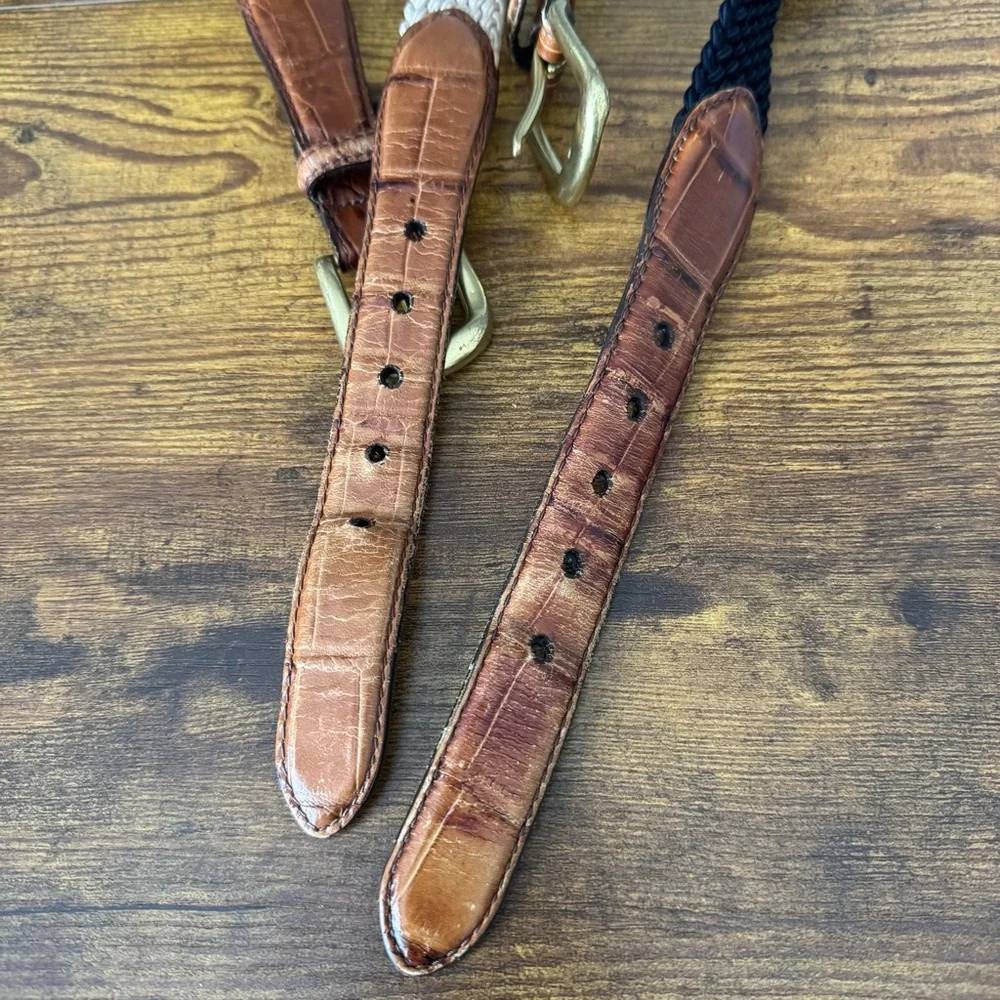 Brighton Brown and‎ Black Braided Belt Duo